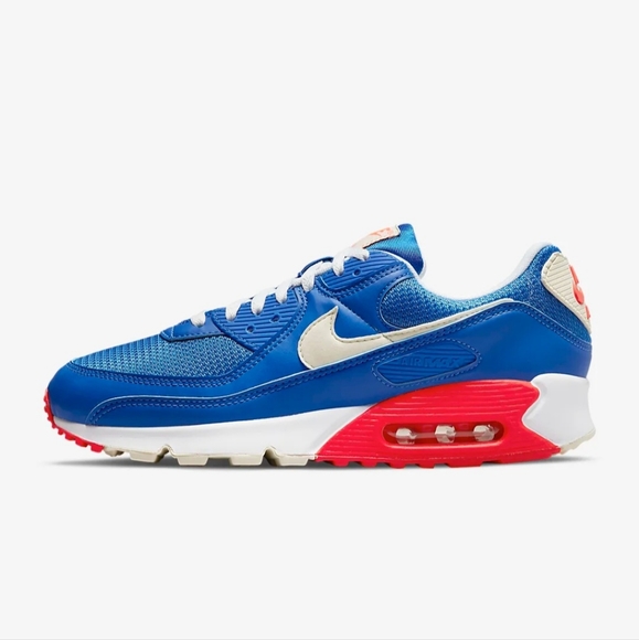 Nike Air Max 90 USA Hyper Royal Coconut Milk DM8316 400 Men's Size 8 New - Picture 2 of 5